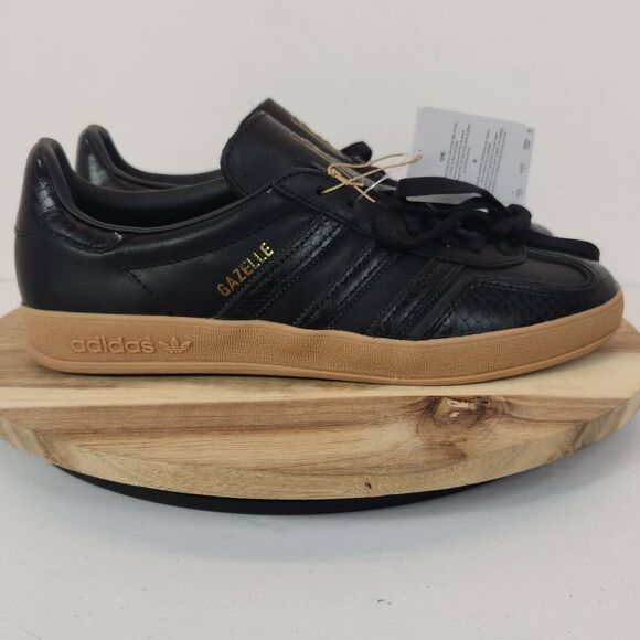 adidas Gazelle Indoor Snakeskin Pack - IF1978 Shoes Mens Size 9.5 Black - Picture 1 of 10